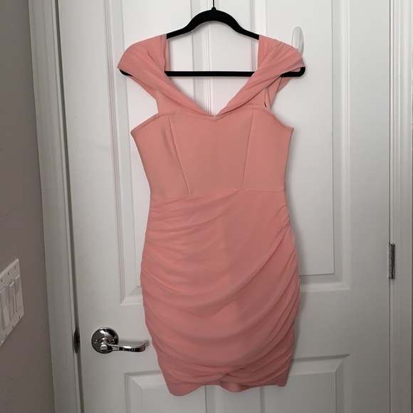 SHEIN Off Shoulder Ruched Bandage Dress - Picture 9 of 12